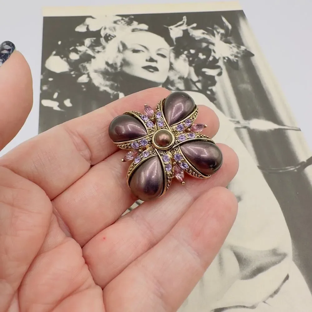 Vintage Mid-Century Monet Maltese Cross Brooch